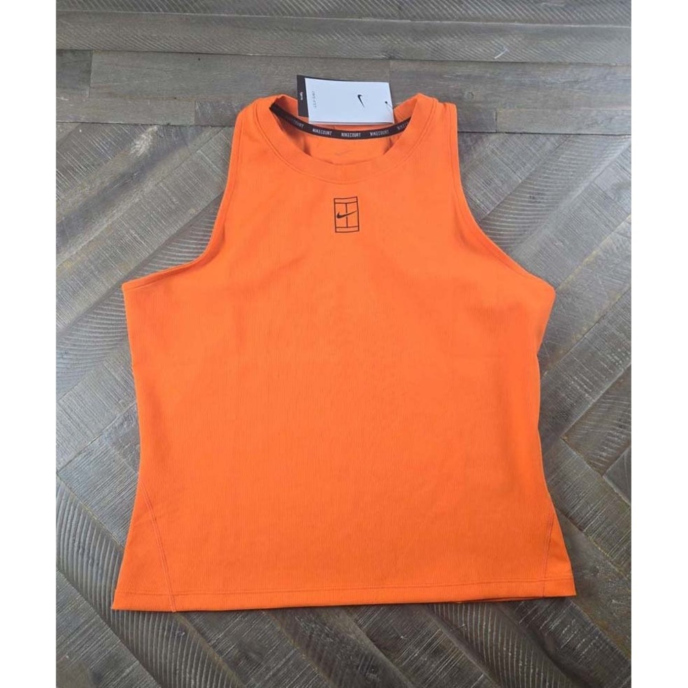 NikeCourt Dri-FIT Advantage Tennis Tank Top Orange FZ6666-819 Womens L NWT